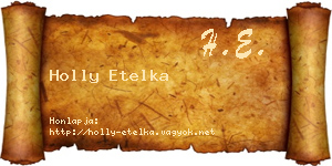 Holly Etelka névjegykártya
